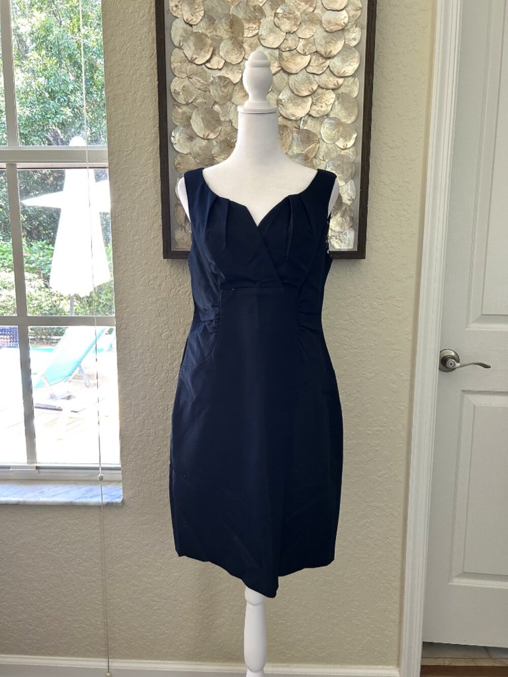 Connected Navy Blue Sleeveless Dress